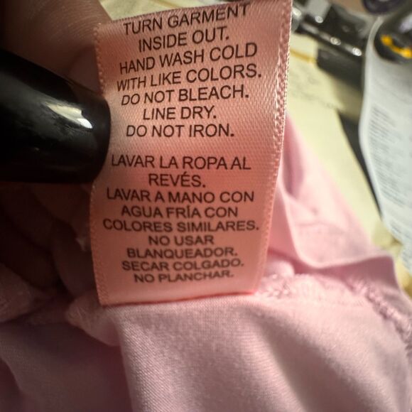 Juicy Couture Pajama Set Womens Medium Pink 2 Piece Sleepwear Studded Logo - Picture 5 of 8